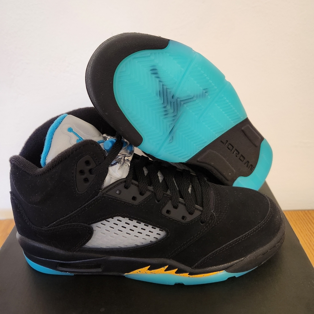 Air Jordan 5 Retro Aquatone Taxi sz 5y
